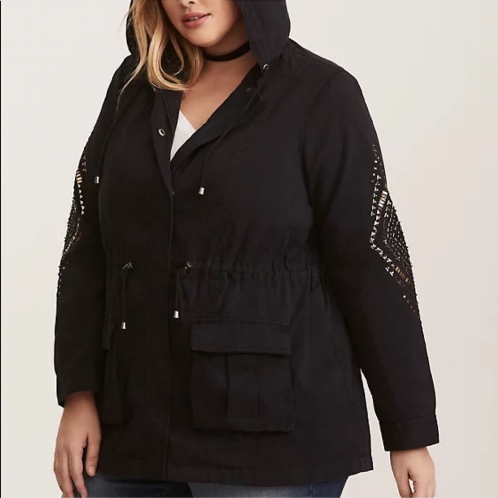 Torrid Size 0 Embellished Anorak Jacket
